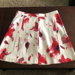 DALIA Poppy & Blush Ruffled Floral Mini Skirt